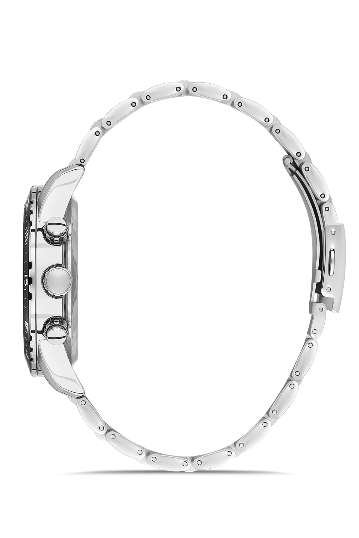 DAVID GUNER Siyah Kadranlı Gümüş Kaplamalı Erkek Kol Saati - DG-8529GA-A2