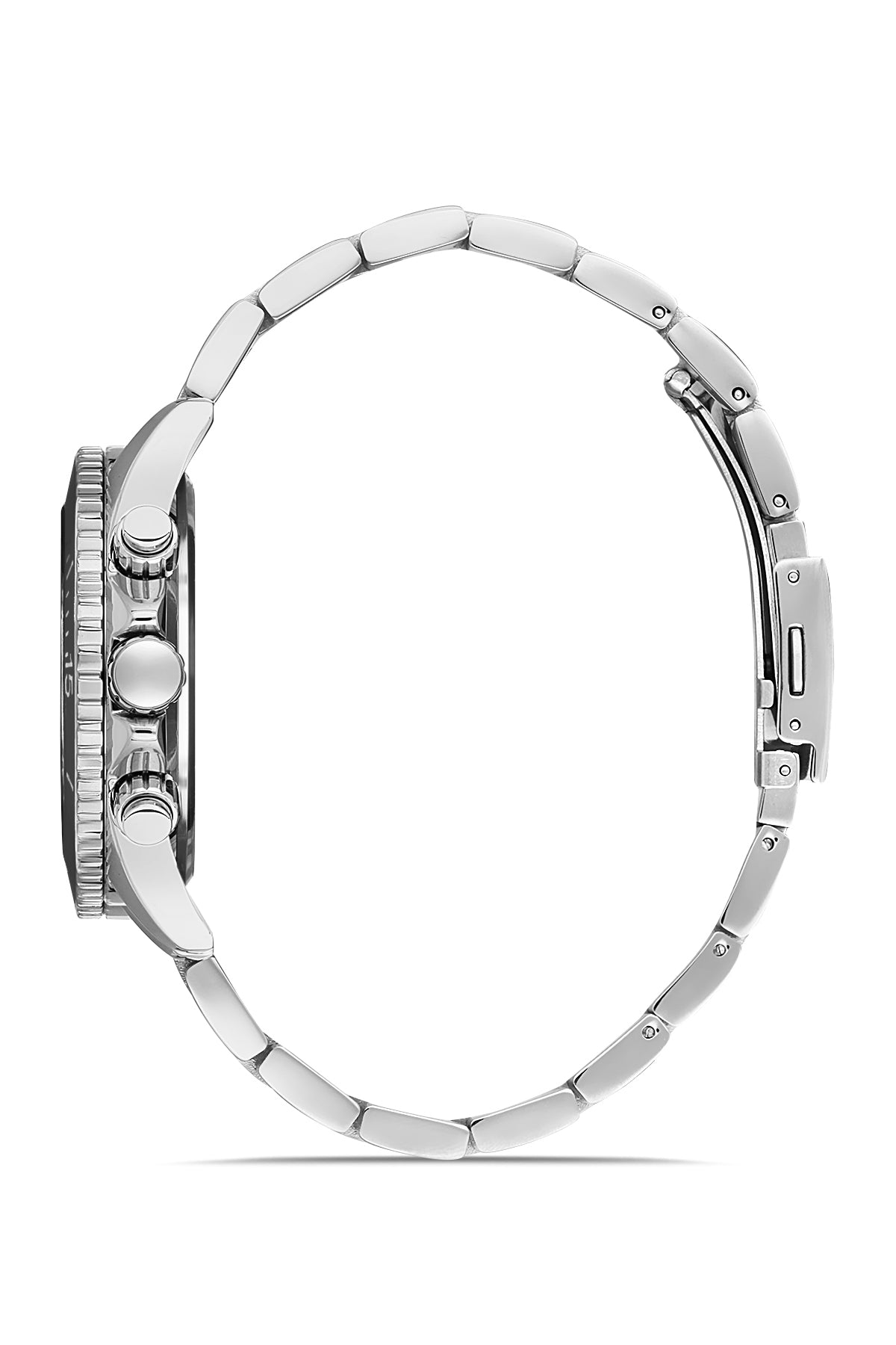 DAVID GUNER Siyah Kadranlı Gümüş Kaplamalı Erkek Kol Saati - DG-8252GA-A2