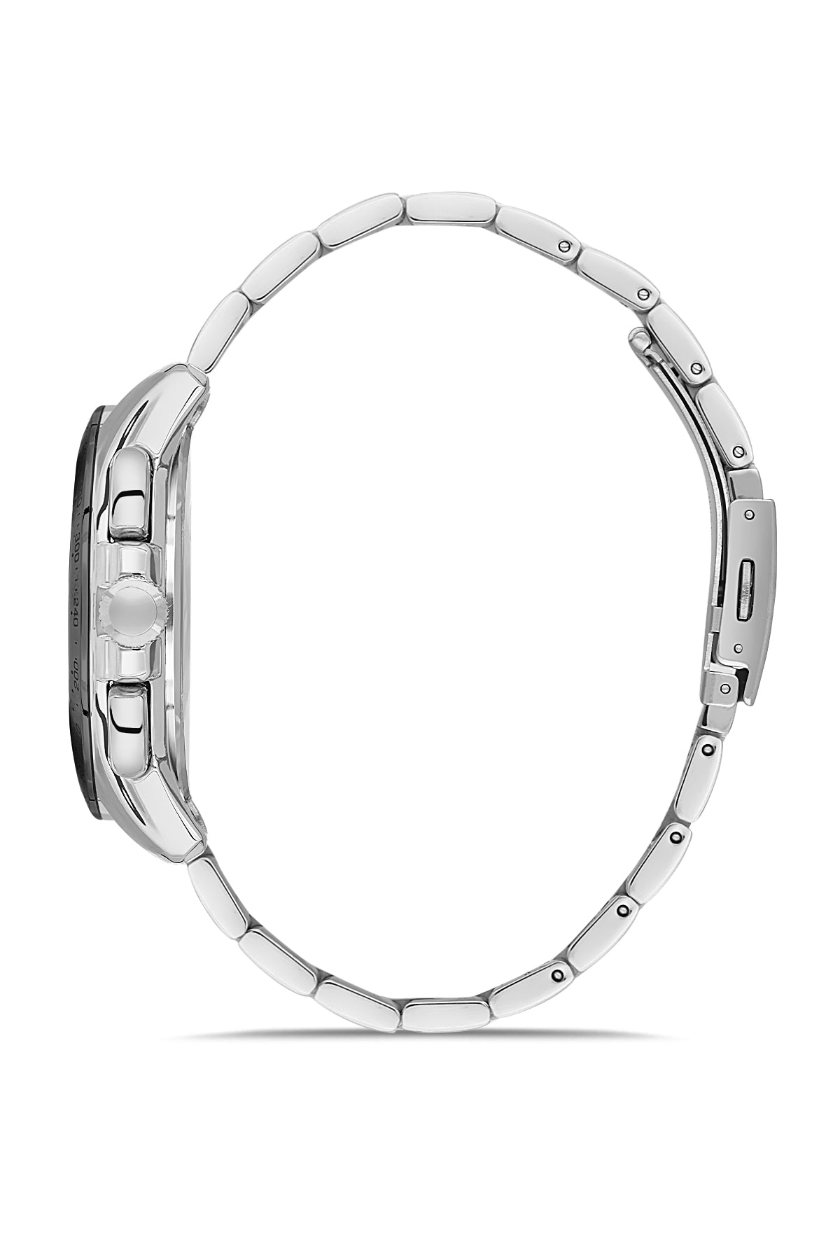 DAVID GUNER Siyah Kadranlı Gümüş-Siyah Kaplamalı Erkek Kol Saati - DG-8624GA-J2