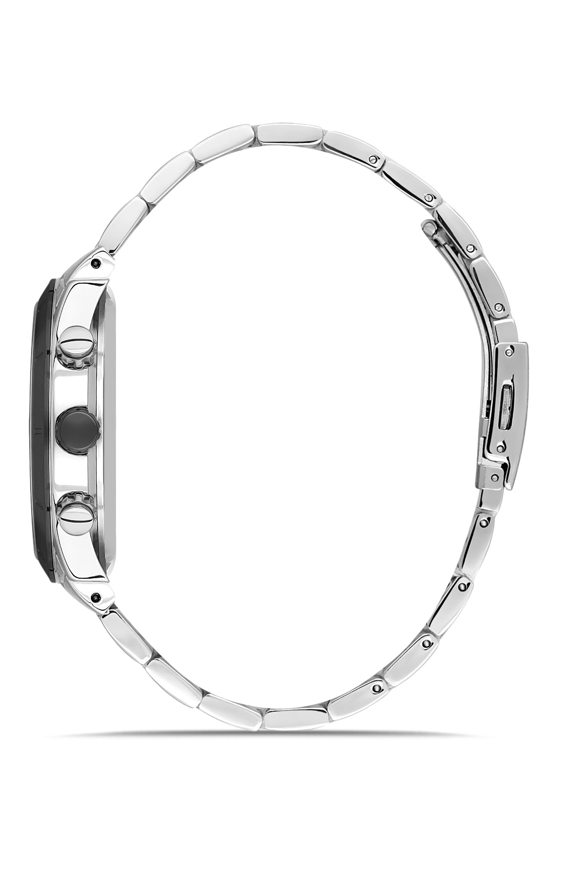 DAVID GUNER Siyah Kadranlı Gümüş Siyah Kaplamalı Erkek Kol Saati - DG-8645GA-J2