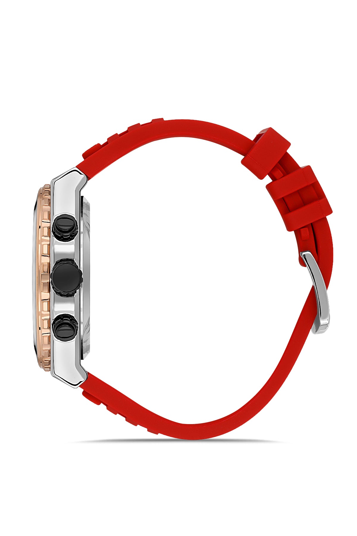 DAVID GUNER Siyah Kadranlı Rose Beyaz Kaplamalı Erkek Kol Saati - DG-8665GD-E3