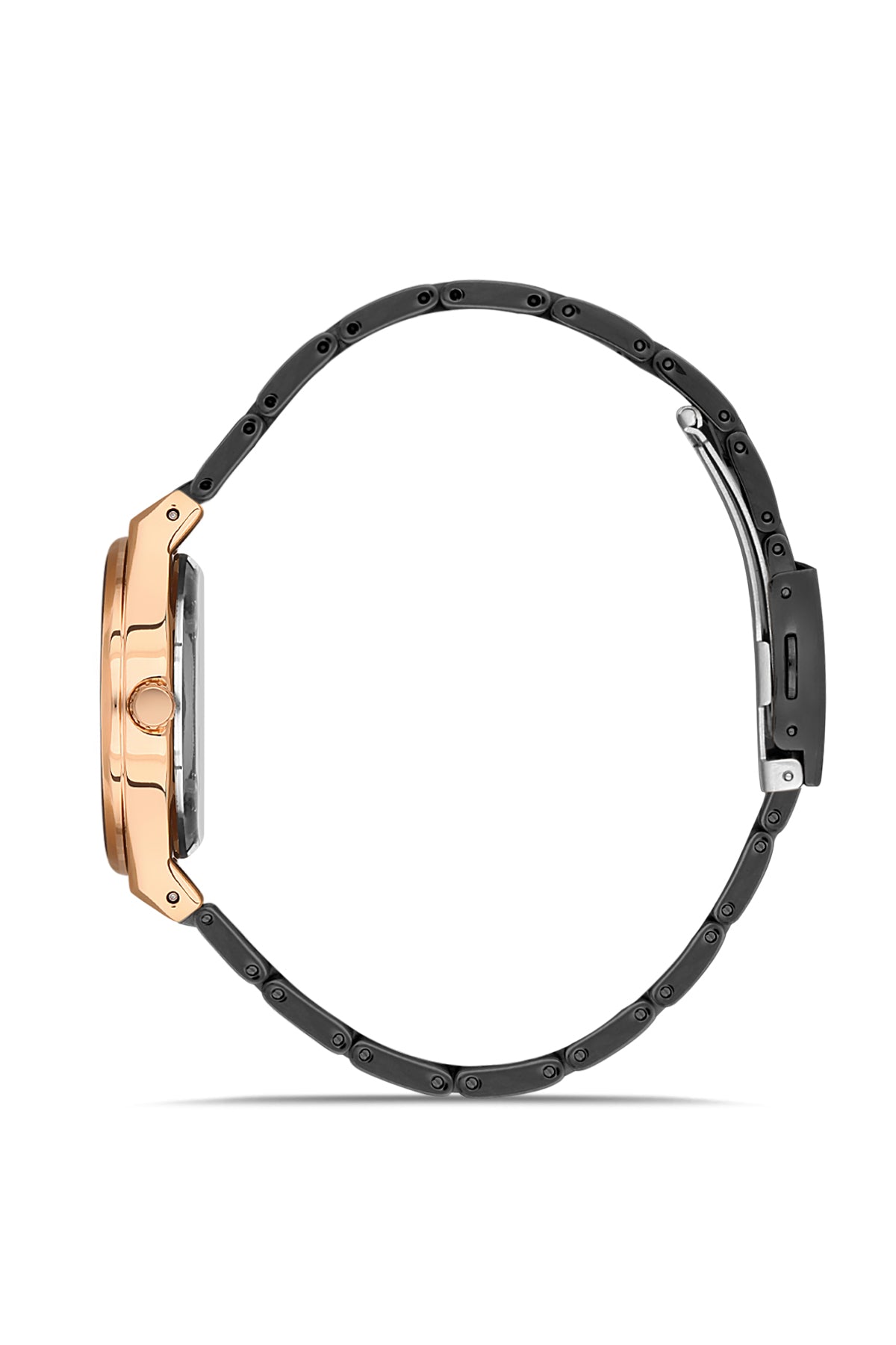 DAVID GUNER Black Dial Rose Black Coating Women's Watch