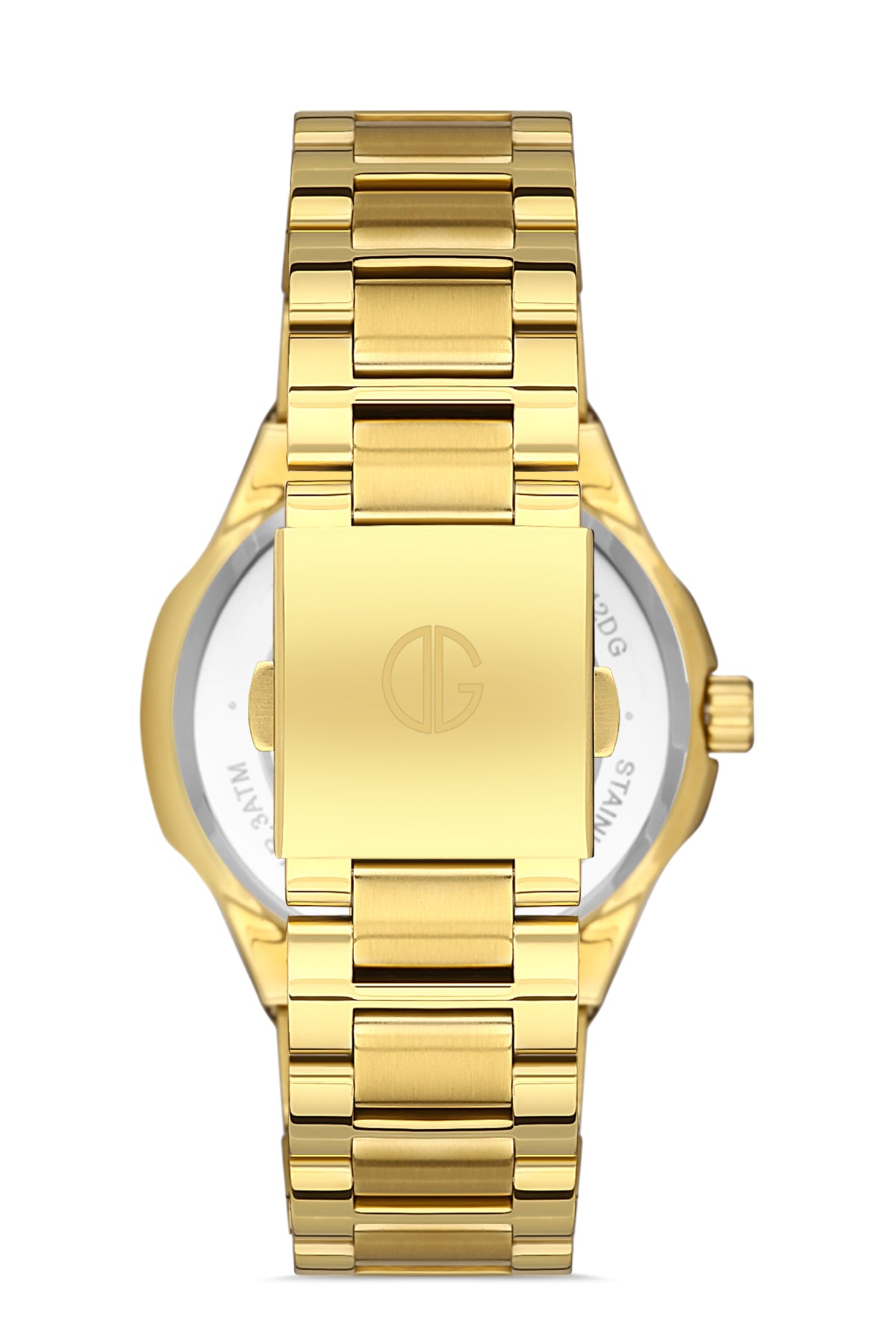 DAVID GUNER Black Dial Yellow Coated Men's Watch