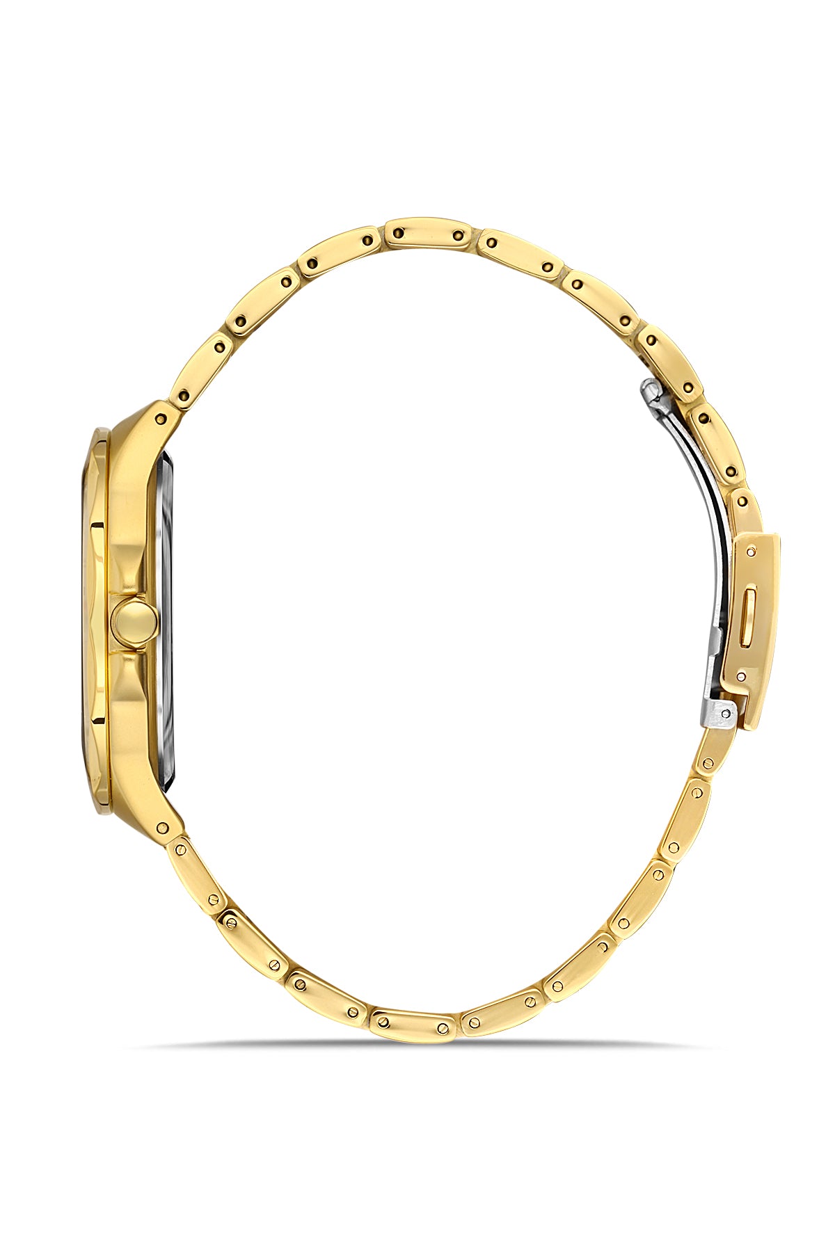 DAVID GUNER Men's Watch with Black Dial and Yellow Coated Calendar