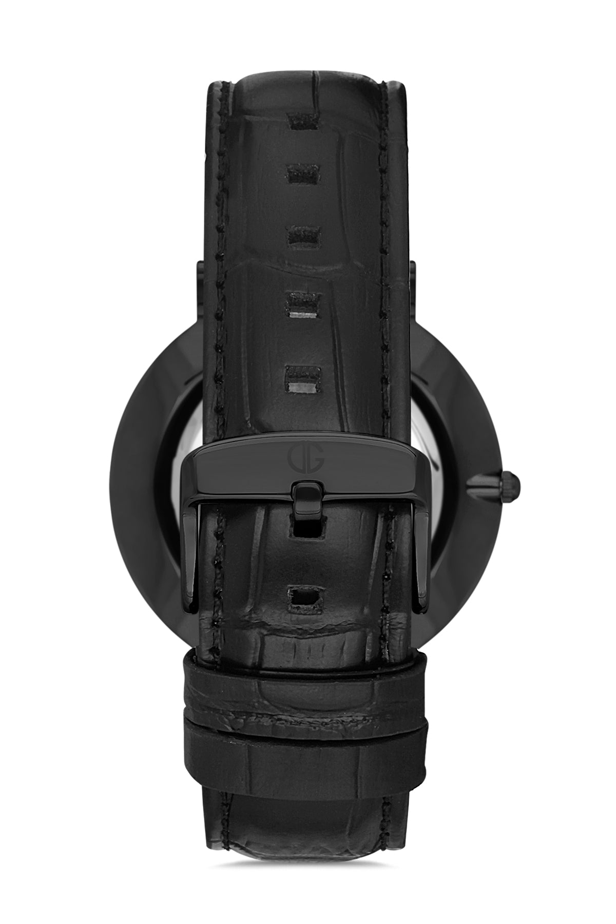 DAVID GUNER Siyah Kadranlı Siyah Kaplamalı Erkek Deri Kol Saati - DG-8074GB-G2