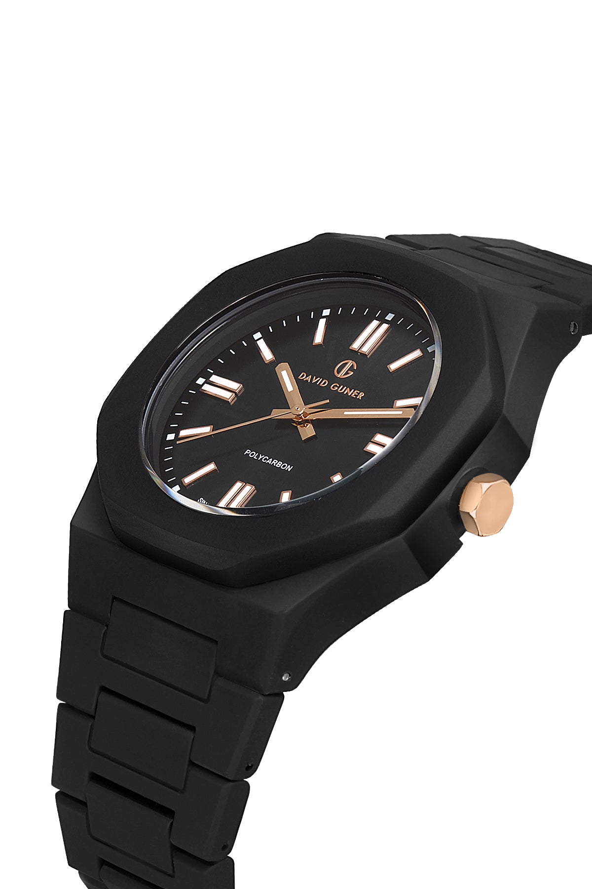 DAVID GUNER Siyah Kadranlı Siyah Kaplamalı Polikarbon Erkek Kol Saati - DG-8660GD-G2