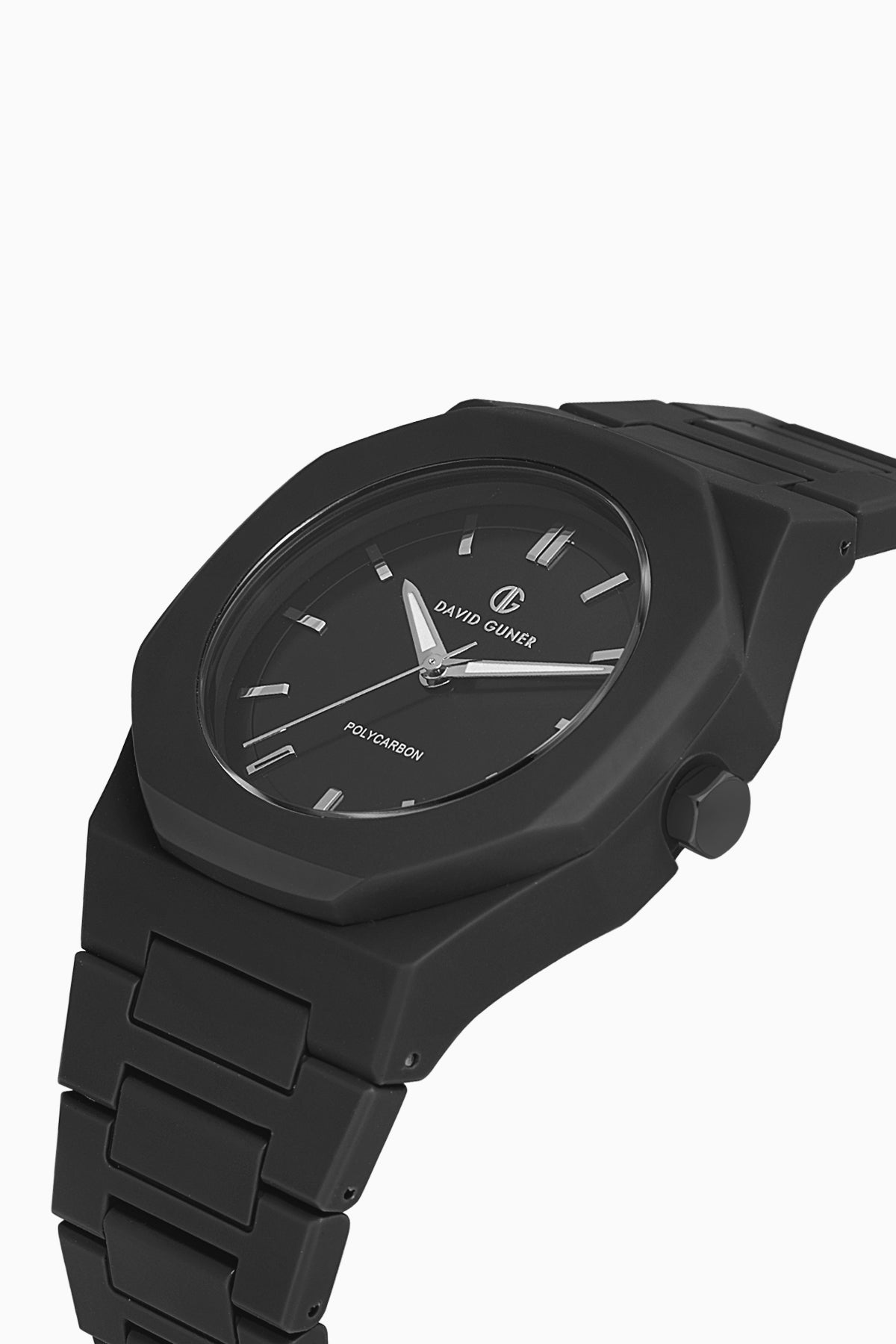 DAVID GUNER Siyah Kadranlı Siyah Polikarbon Kayışlı Düz Erkek Saati - DG-8701GA-G2