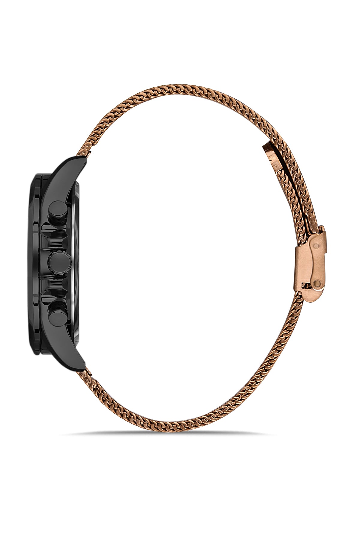 DAVID GUNER SİYAH KAPLAMALI KAHVERENGİ KADRANLI ERKEK KOL SAATİ - DG-8323GC-X6