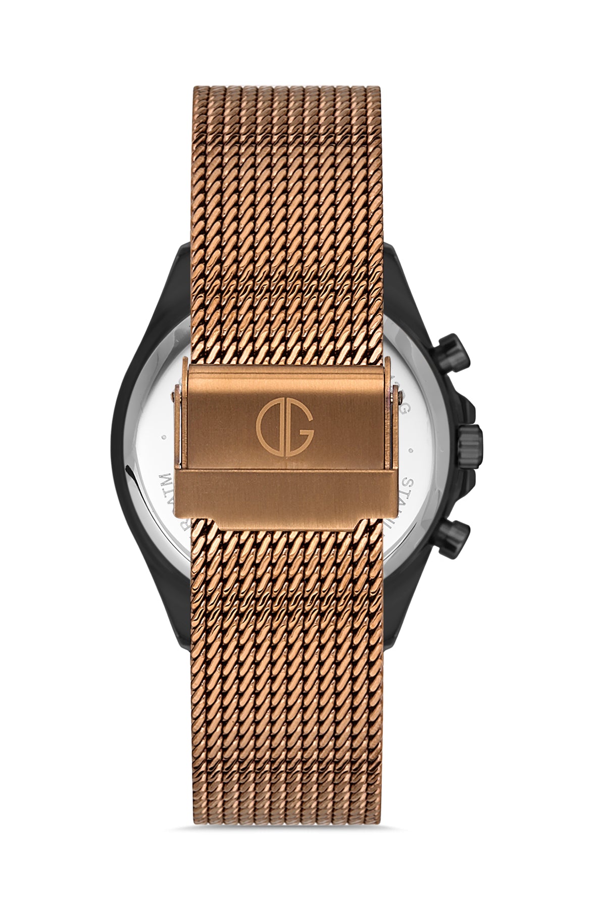 DAVID GUNER SİYAH KAPLAMALI KAHVERENGİ KADRANLI ERKEK KOL SAATİ - DG-8323GC-X6