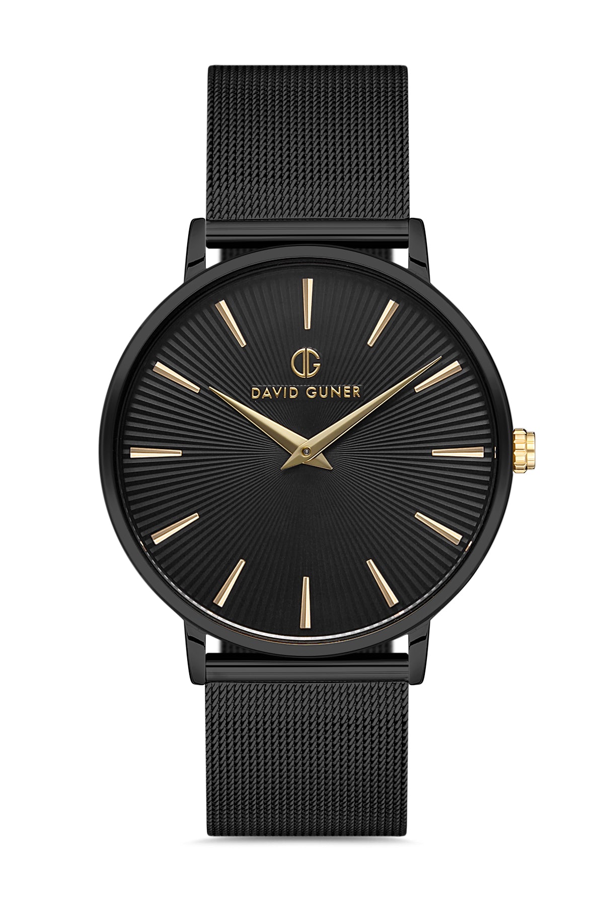 DAVID GUNER SİYAH KAPLAMALI SİYAH KADRANLI ERKEK KOL SAATİ - DG-8233GC-G2