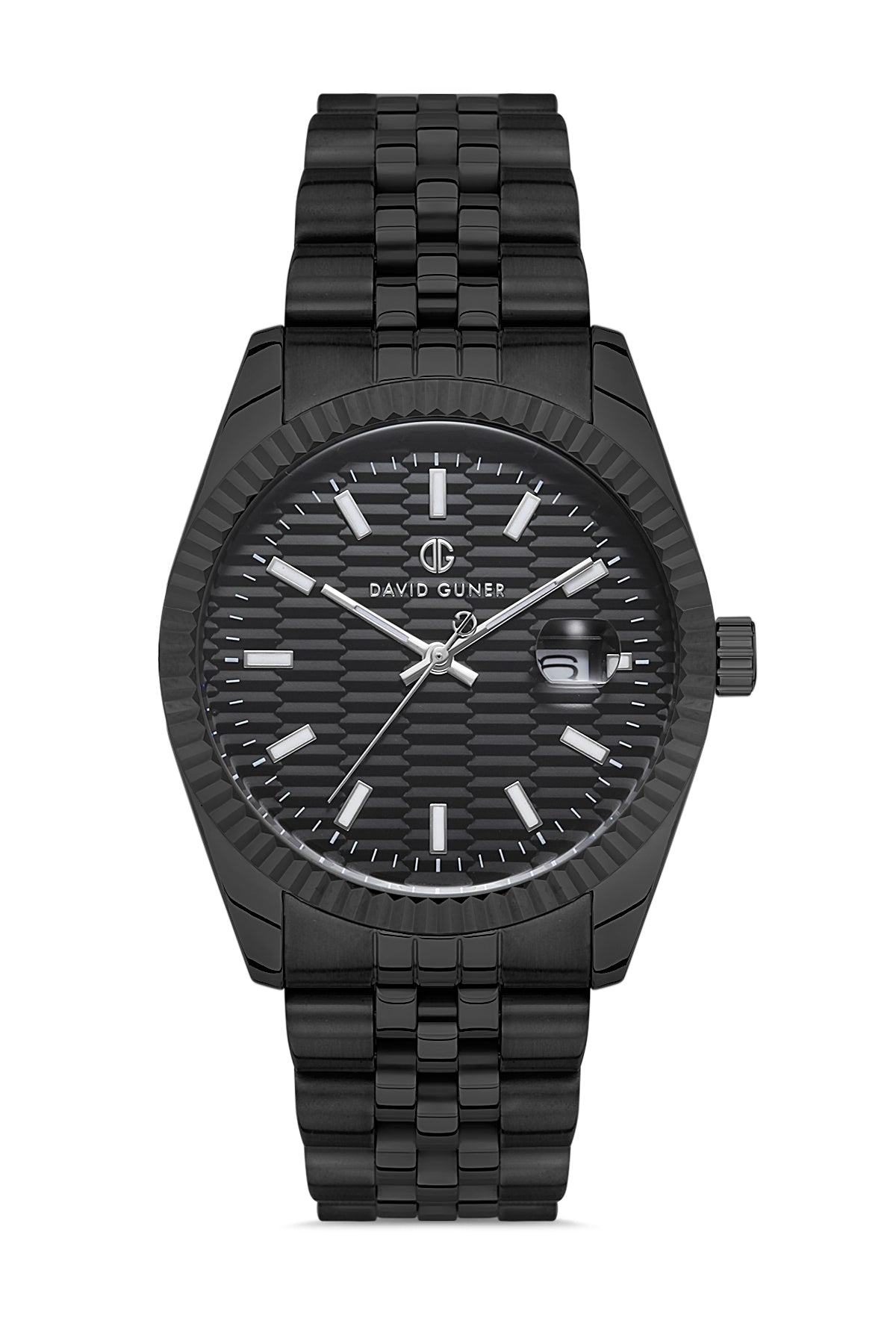 DAVID GUNER SİYAH KAPLAMALI SİYAH KADRANLI ERKEK KOL SAATİ DG-8382GA-G2