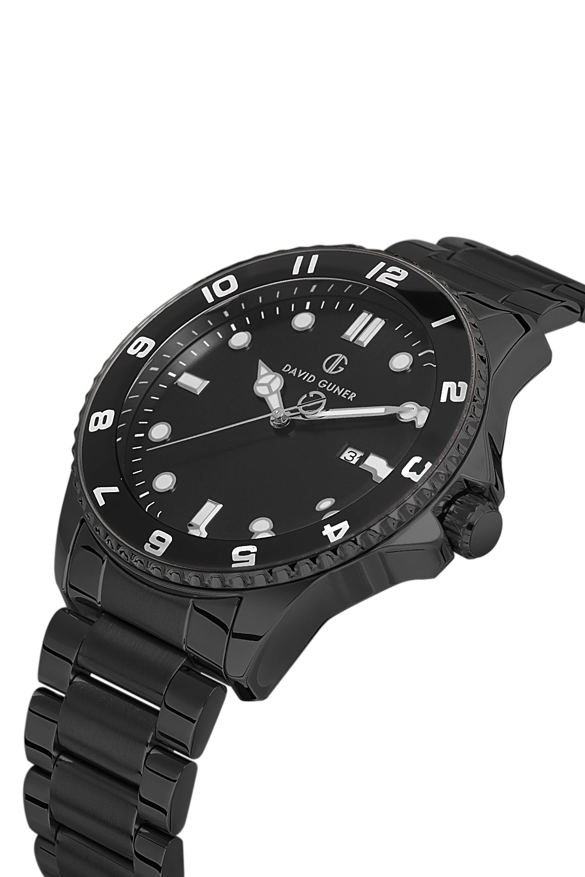 DAVID GUNER Siyah Kaplamalı Siyah Kadranlı Erkek Kol Saati - DG-8461GA-G2