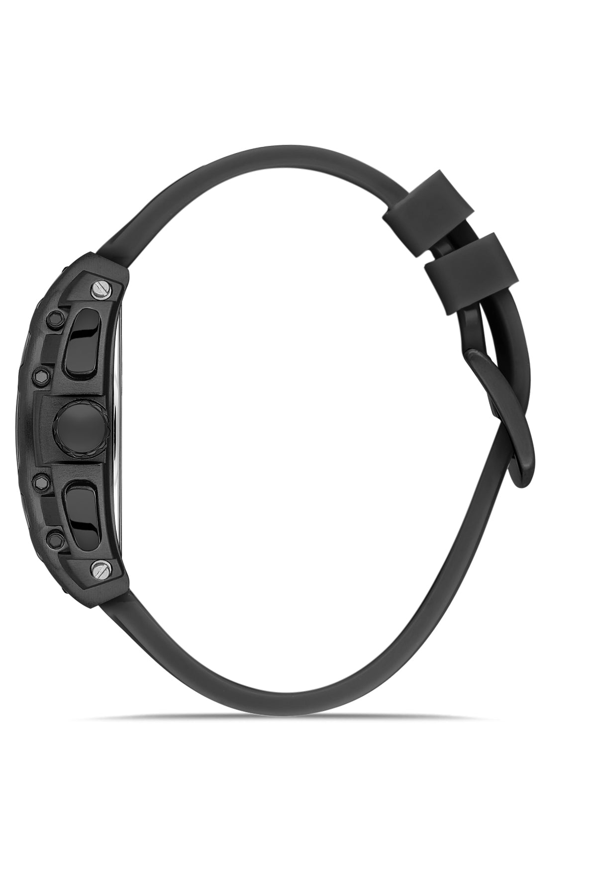 DAVID GUNER Siyah Kadranlı ve Siyah Kayışlı Multi Fonksiyonlu Erkek Kol Saati