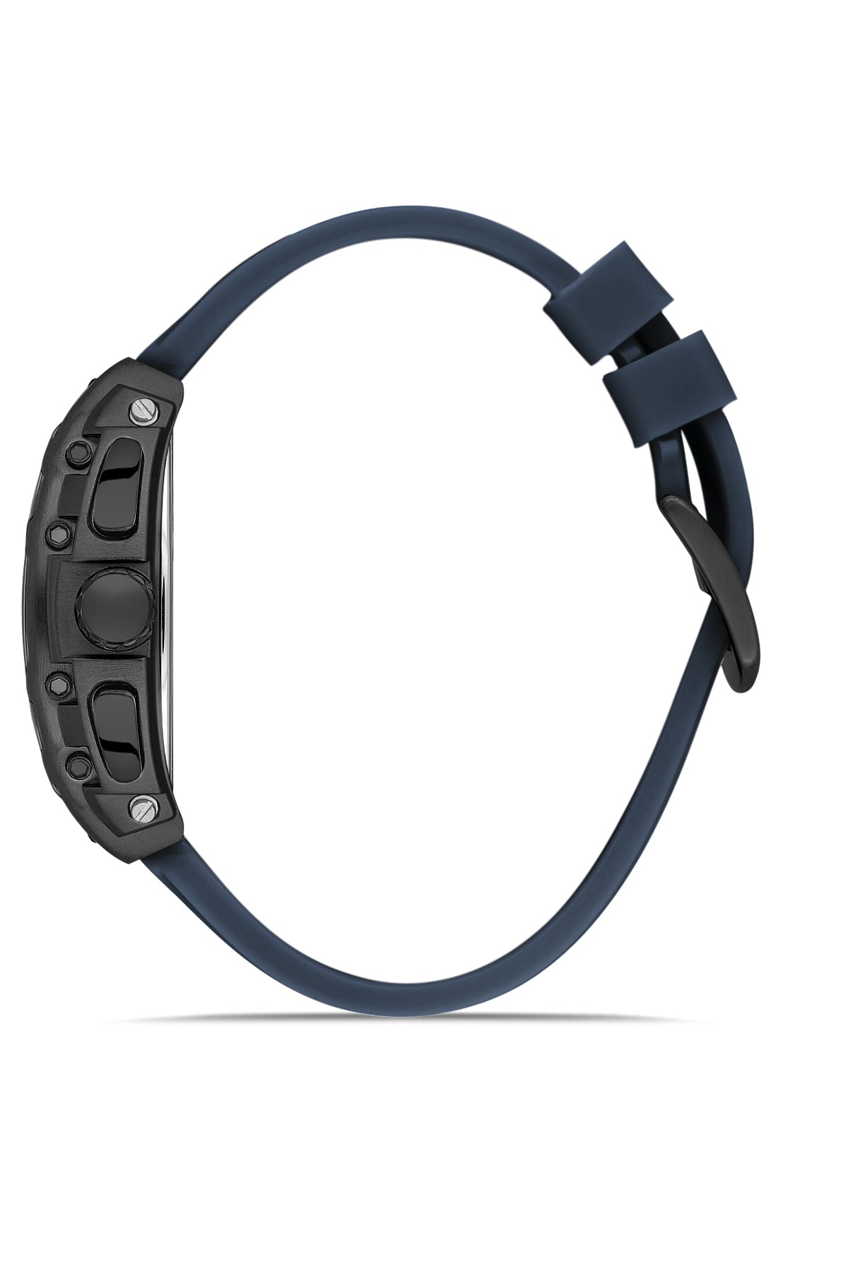 DAVID GUNER Siyah Kadranlı ve Mavi Kayışlı Multi Fonksiyonlu Erkek Kol Saati