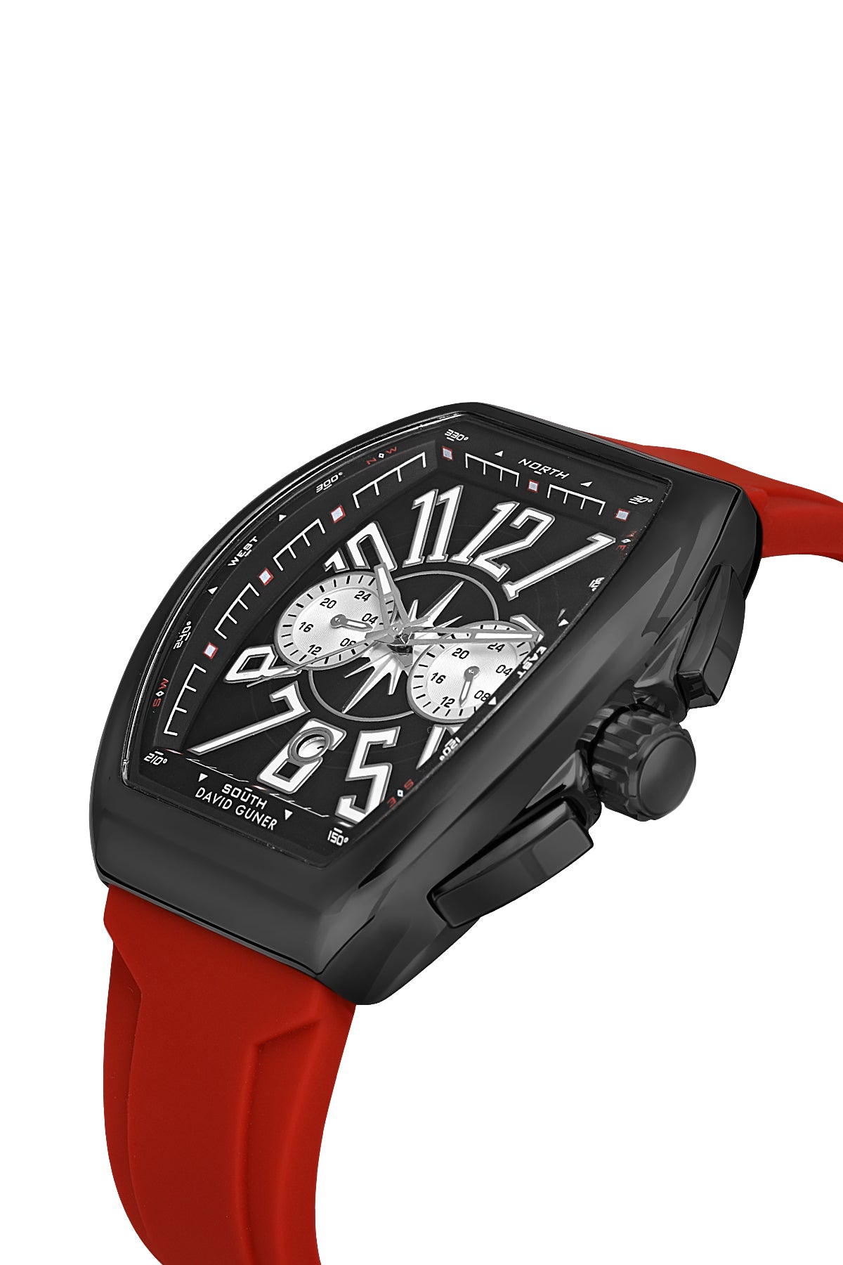 DAVID GUNER Siyah Kaplama Siyah Kadranlı Multi Fonksiyonlu Erkek Kol Saati