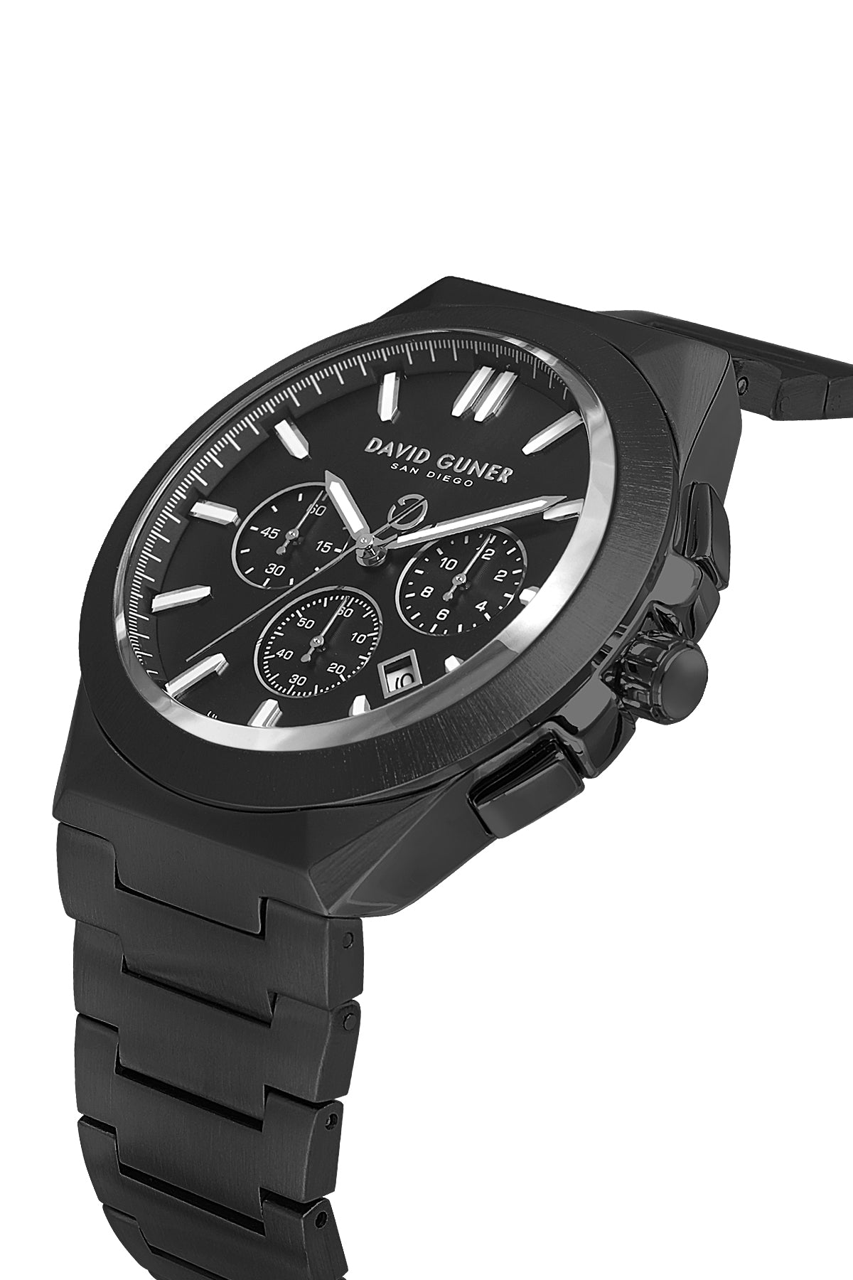 DAVID GUNER SİYAH KAPLAMALI SİYAH KADRANLI ERKEK KOL SAATİ DG-8864GA-G2