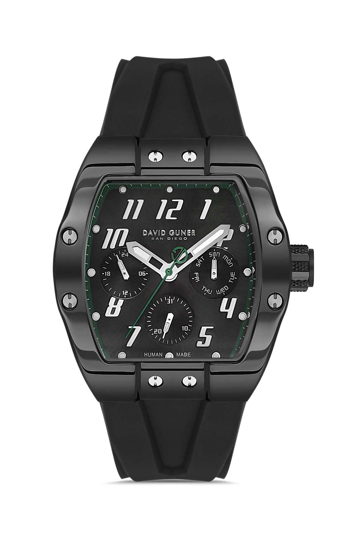 DAVID GUNER Siyah Kaplamalı Siyah Kadranlı Erkek Kol Saati - DG-8883GD-G2