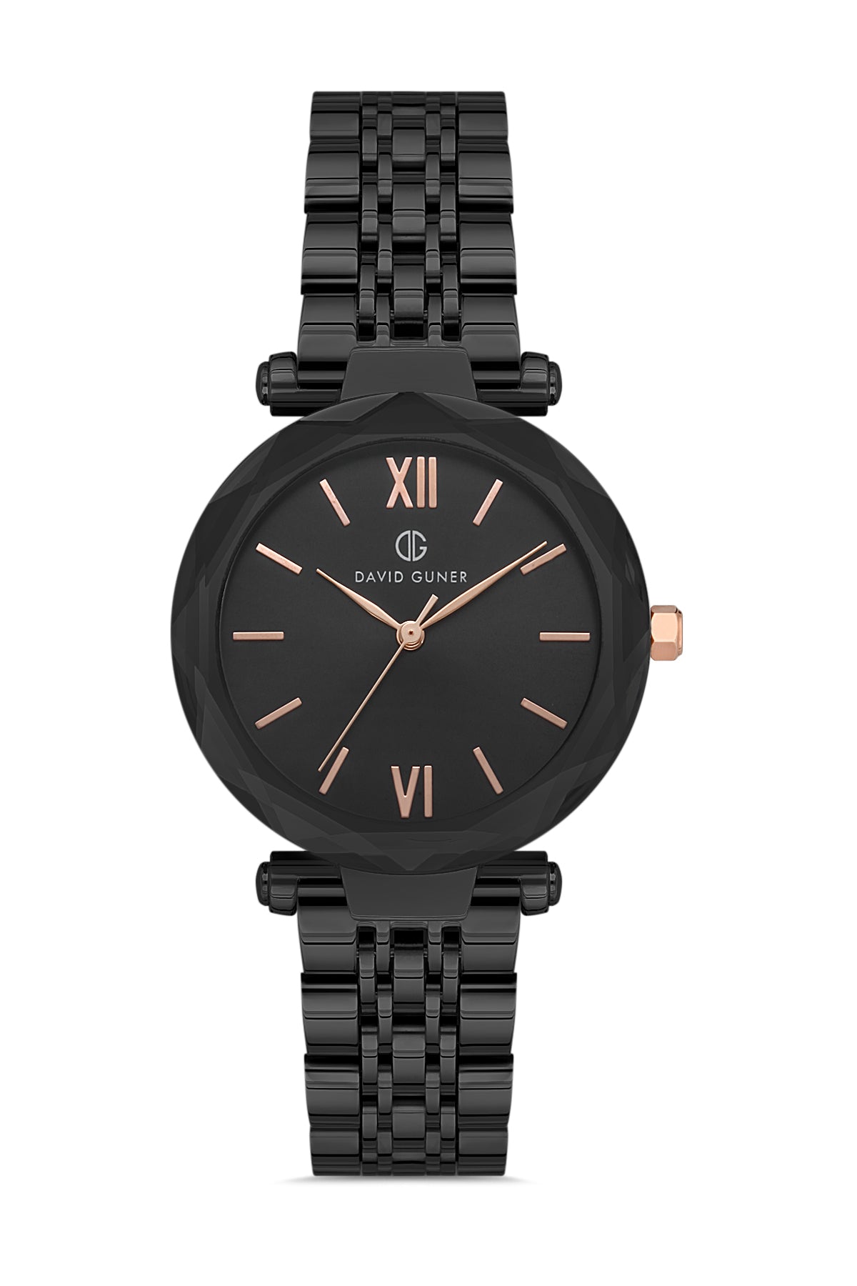 DAVID GUNER SİYAH KAPLAMALI SİYAH KADRANLI KADIN KOL SAATİ DG-8183LA-G2