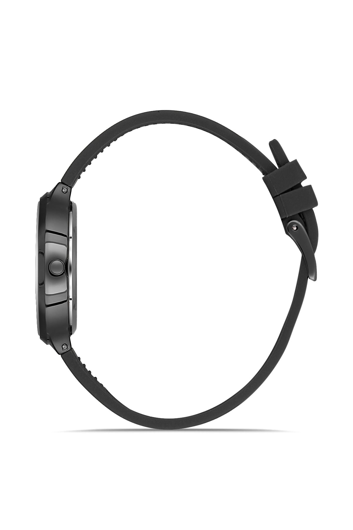 DAVID GUNER Gri Kaplamalı Siyah Silikon Kordonlu Kadın Kol Saati - DG-8605LD-G2