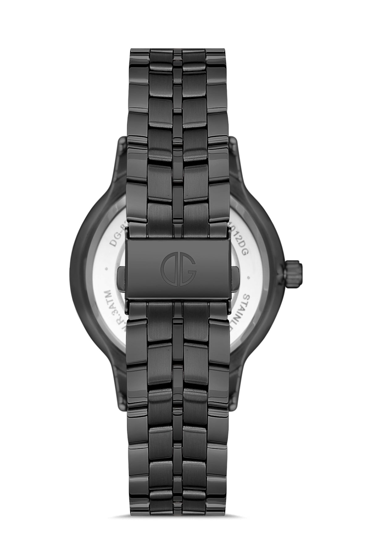 DAVID GUNER Black Coated Calendar Men's Watch