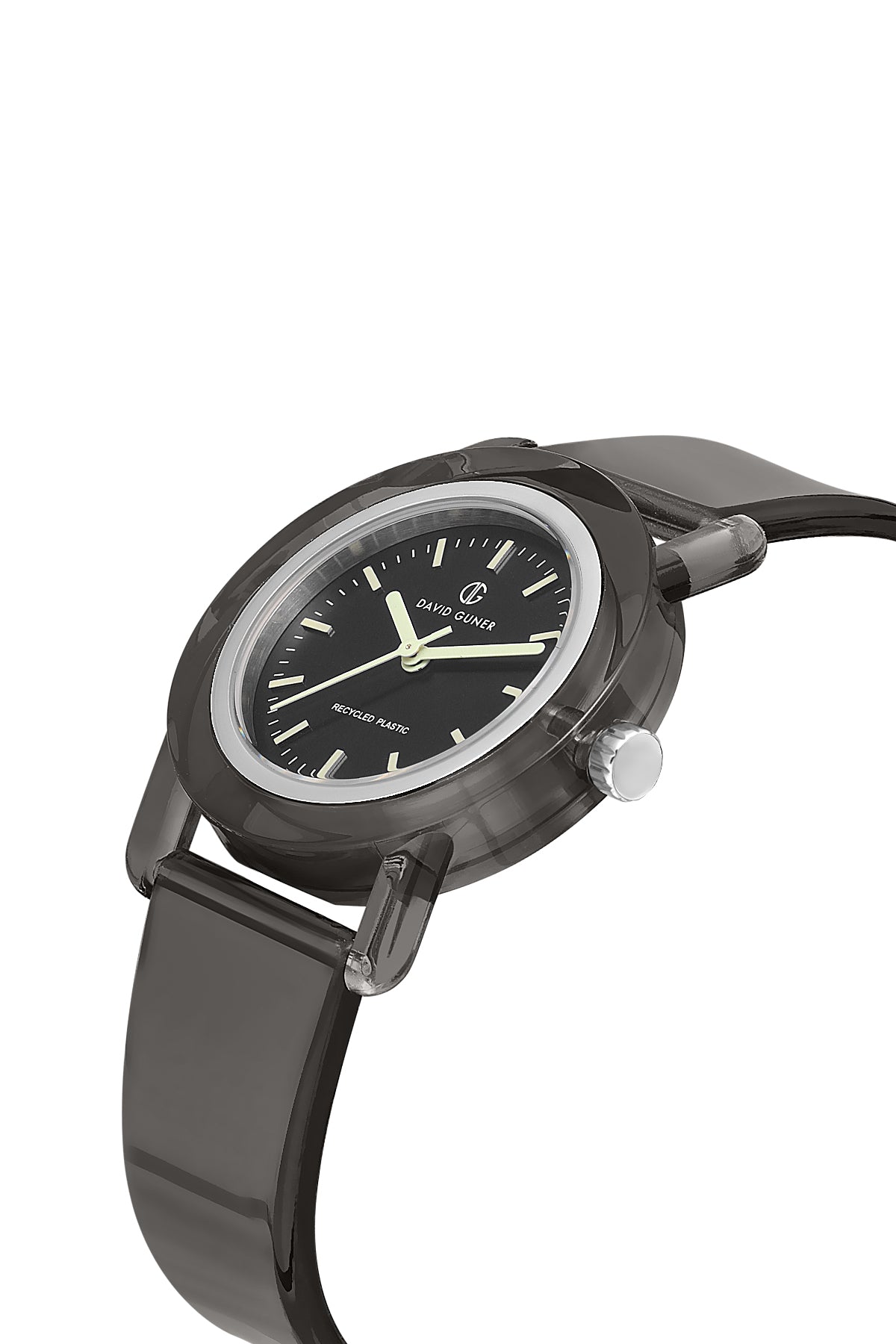 DAVID GUNER Siyah Plastik Kordonlu Geri Dönüştürülebilir Su Geçirmez Unisex Kol Saati - DG-8661LD-G2