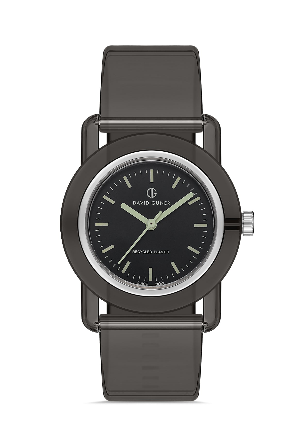 DAVID GUNER Siyah Plastik Kordonlu Geri Dönüştürülebilir Su Geçirmez Unisex Kol Saati - DG-8661LD-G2