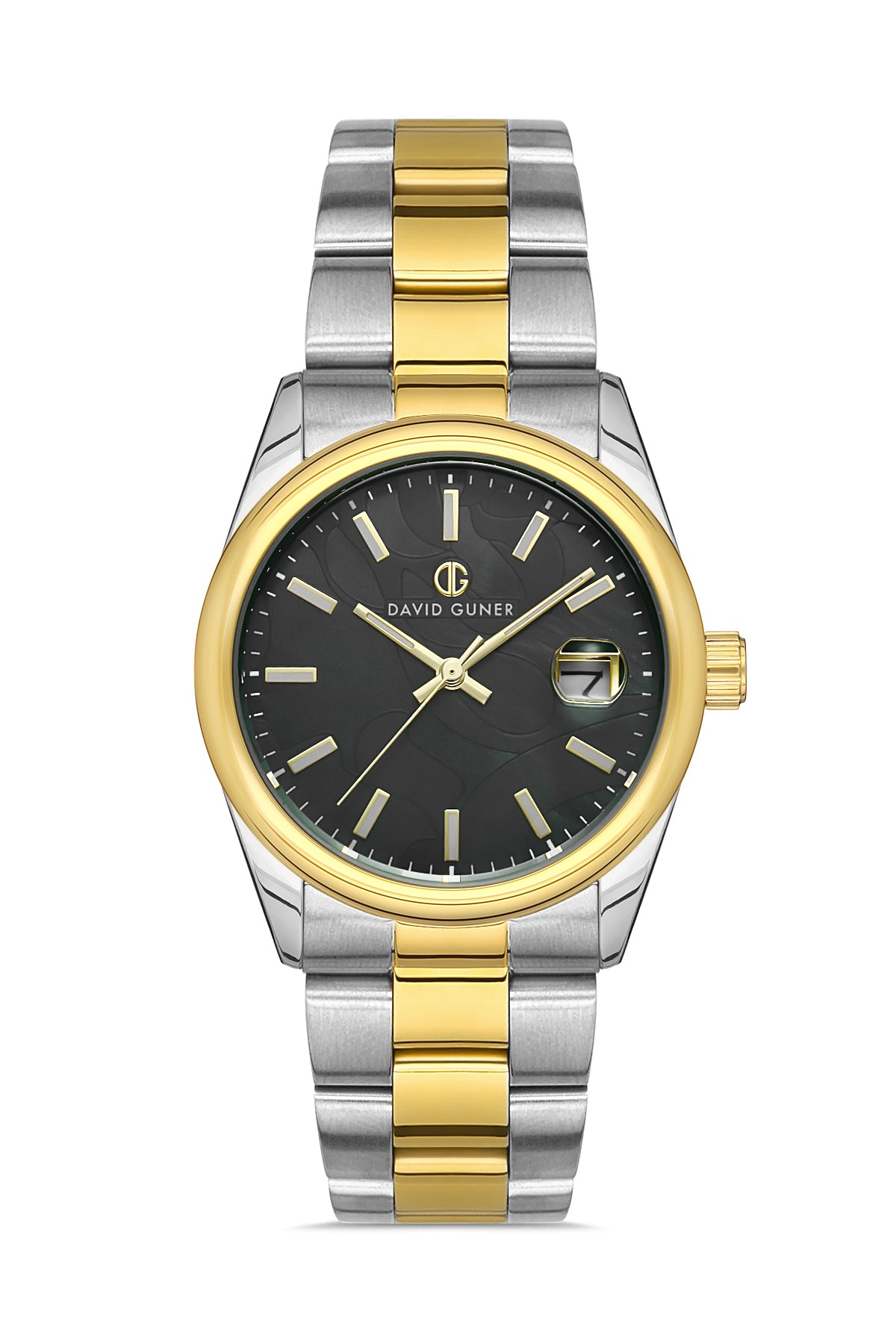 DAVID GUNER Black Dial Women's Watch with Calendar