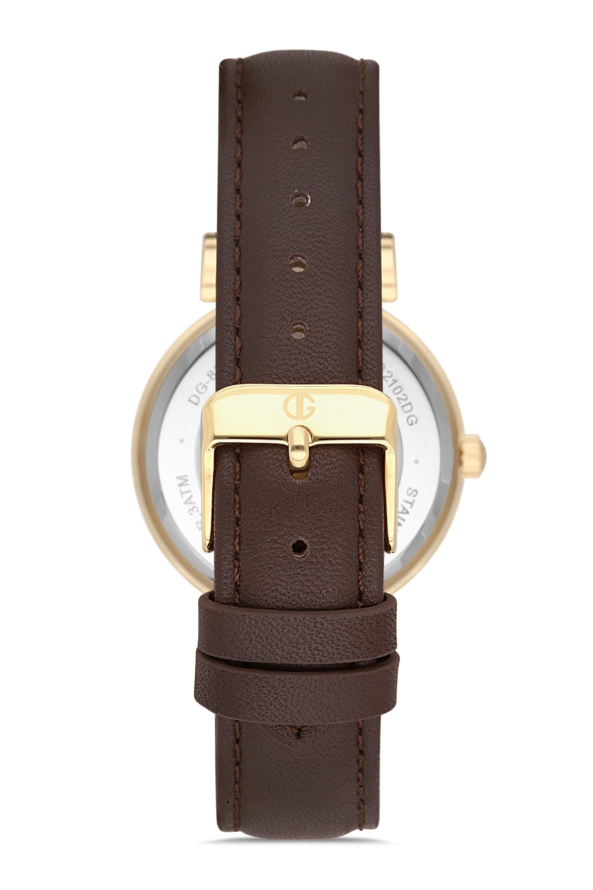 DAVID GUNER Taşlı Kahverengi Kordonlu Kadın Kol Saati - DG-8079LB-O1