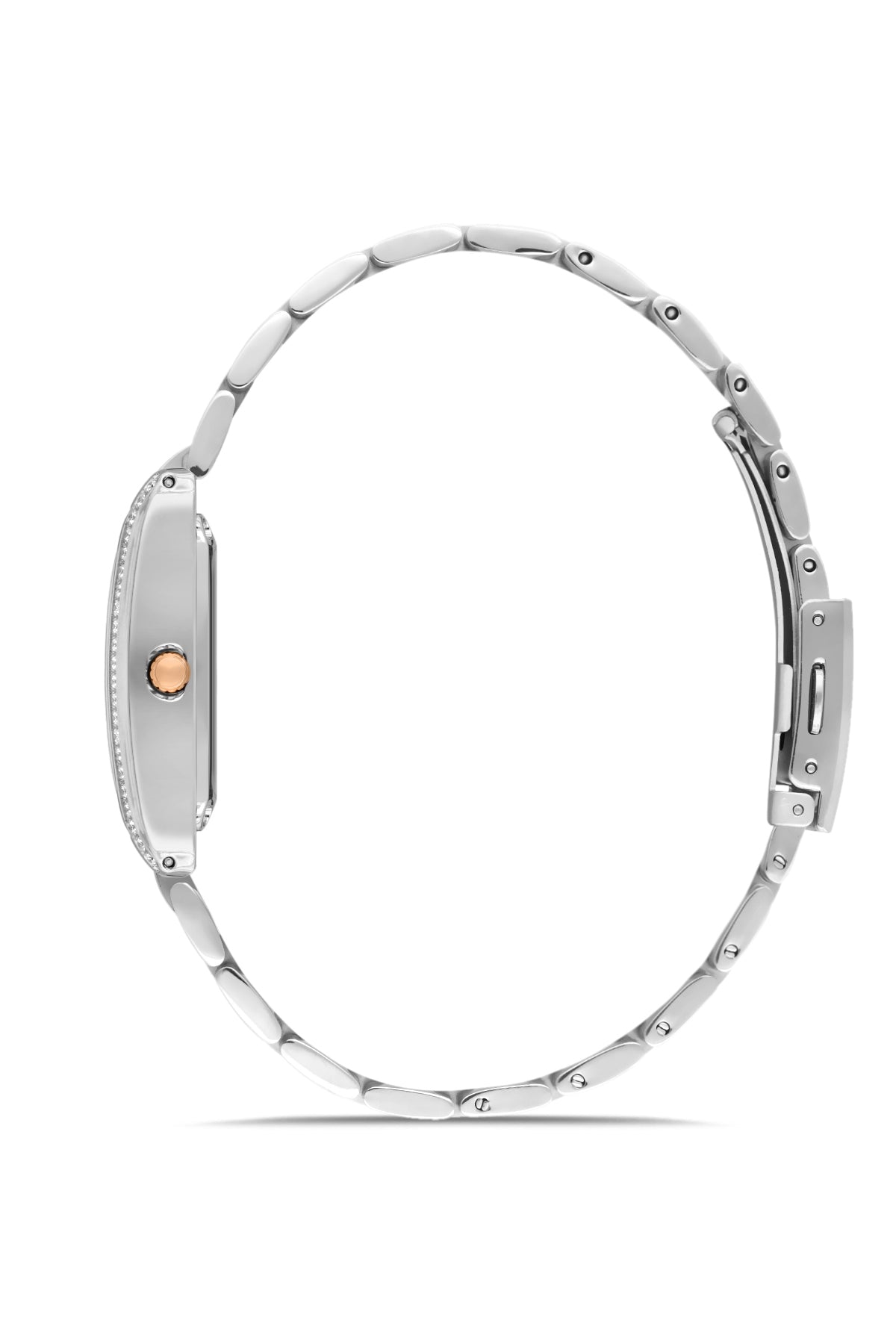 DAVID GUNER Taşlı Rose Gümüş Kaplamalı Gümüş Kadranlı Kadın Kol Saati - DG-8663LA-E1