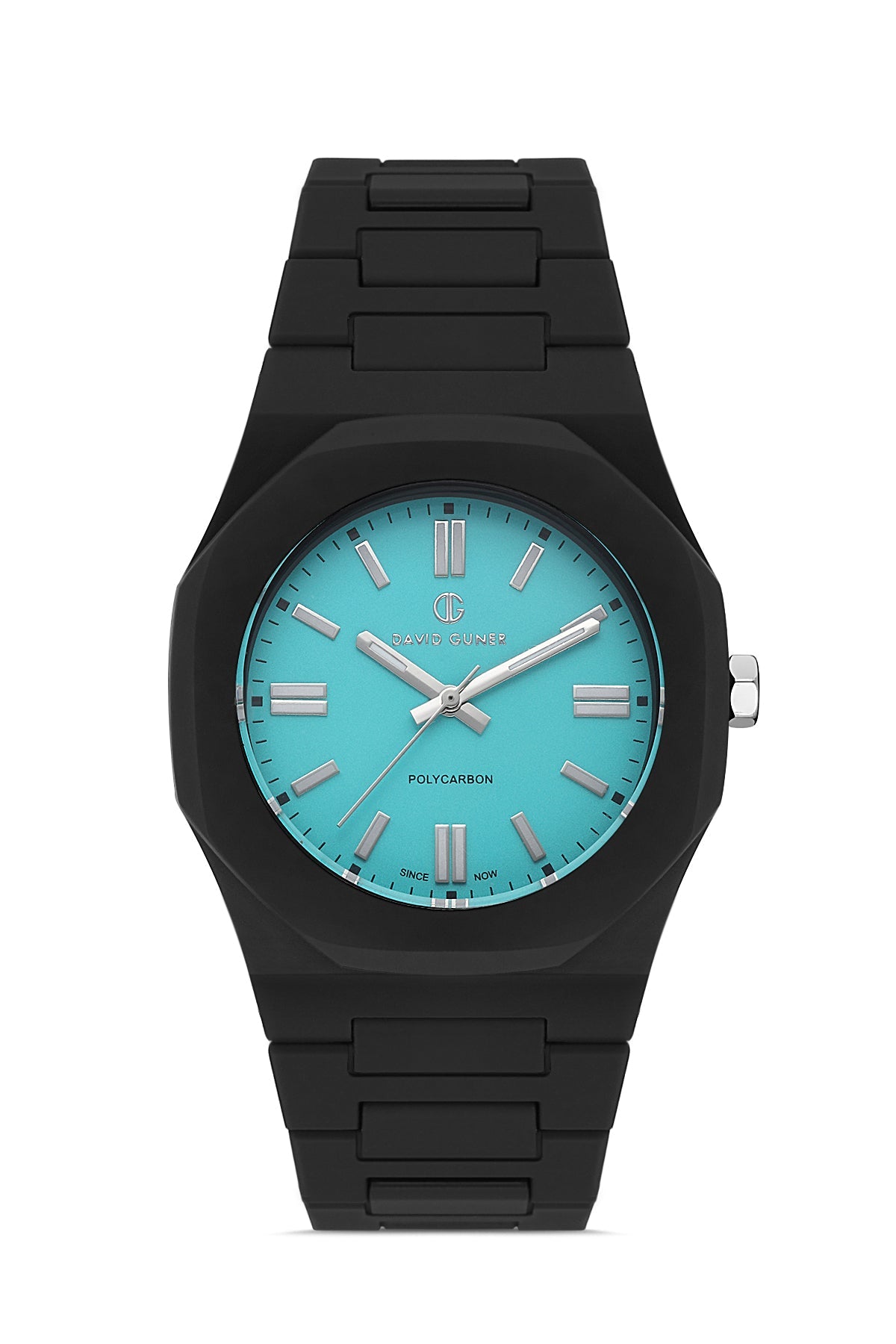 DAVID GUNER Turkuaz Kadranlı Siyah Kaplamalı Polikarbon Erkek Kol Saati - DG-8660GD-G3