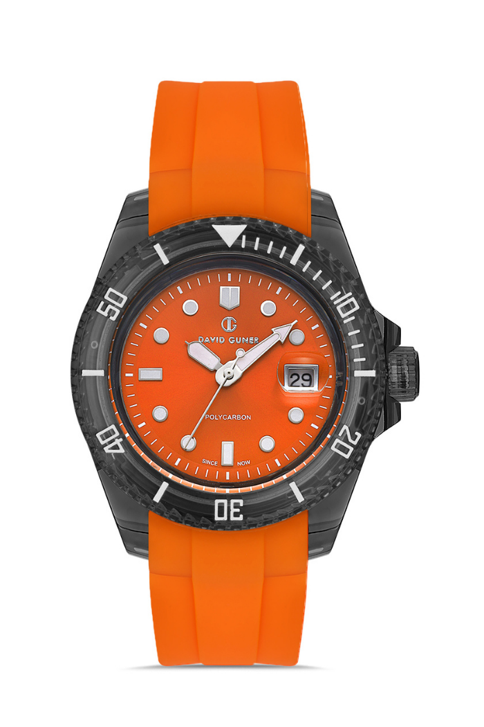 DAVİD GUNER Turuncu Kadranlı Gun Kaplamalı Unisex Kol Saati - DG-8656GD-ZQ11
