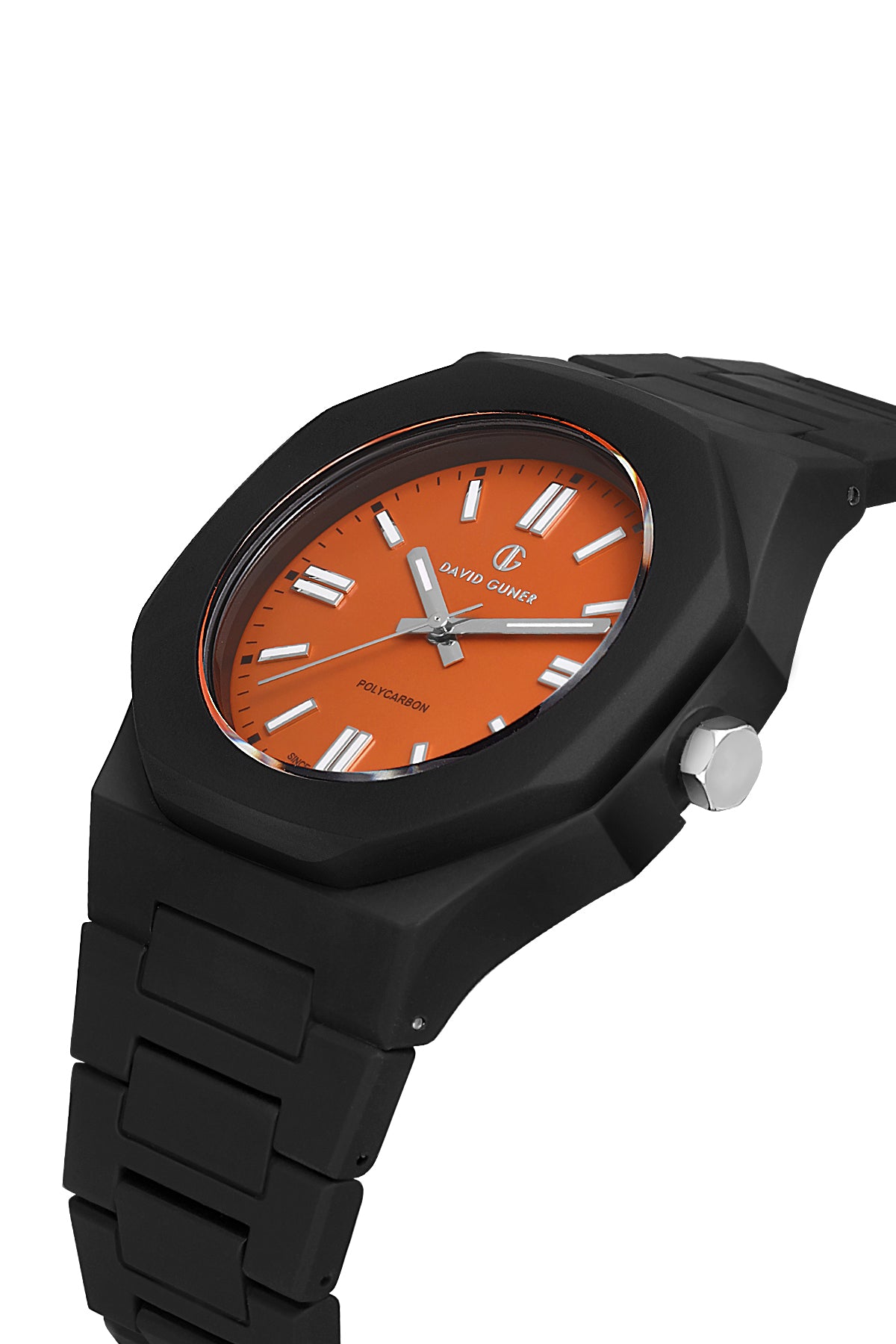DAVID GUNER Turuncu Kadranlı Siyah Kaplamalı Polikarbon Erkek Kol Saati - DG-8660GD-G11