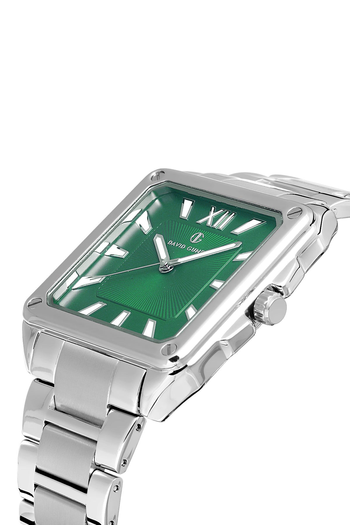 DAVID GUNER Yeşil Kadranlı Gümüş Kaplamalı Erkek Kol Saati - DG-8668GA-A10
