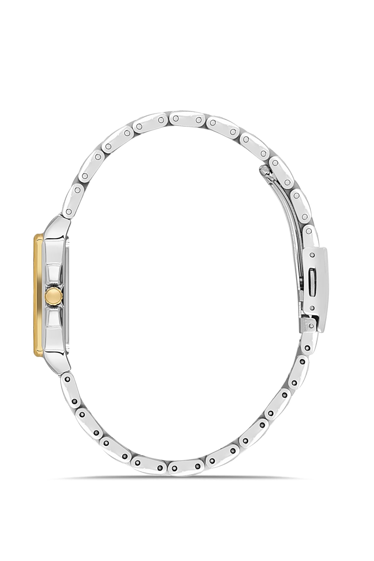 DAVID GUNER Yeşil Kadranlı Sarı Gümüş Kaplamalı Taşlı Kadın Kol Saati - DG-8669LA-D10