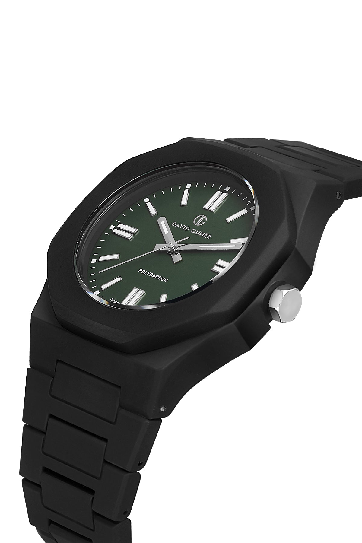DAVID GUNER Yeşil Kadranlı Siyah Kaplamalı Polikarbon Kol Saati - DG-8660GD-G10