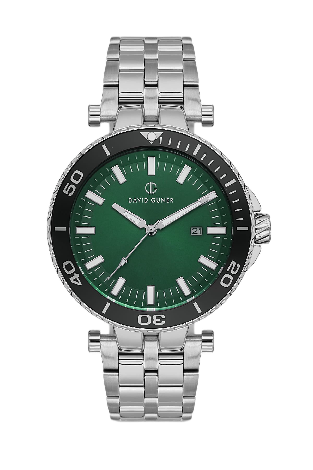 DAVID GUNER Green Dial Calendar Men's Watch