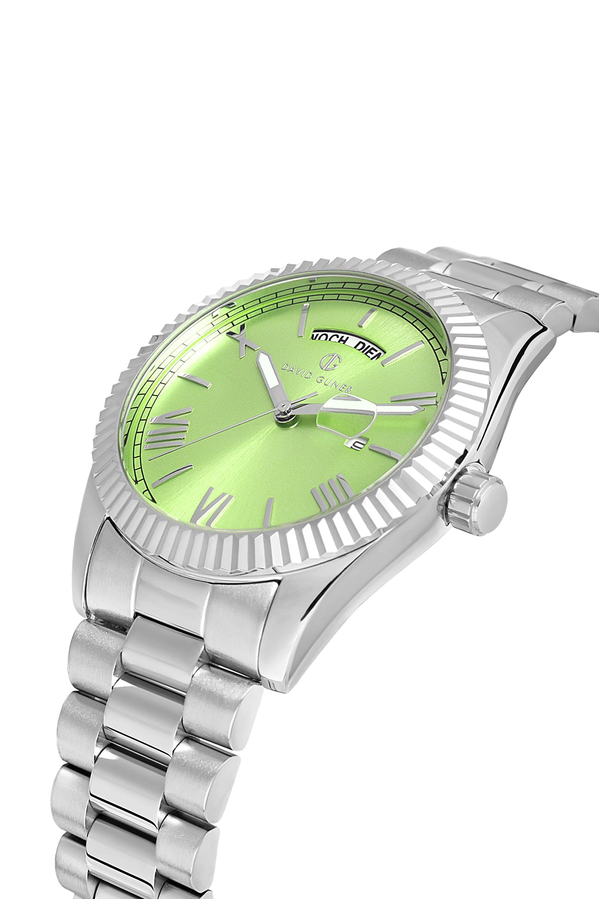 DAVID GUNER Yeşil Kadranlı Takvimli Paslanmaz Çelik Erkek Kol Saati - DG-8698GA-A10A