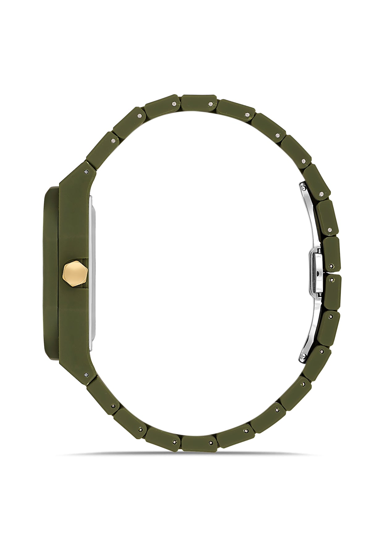 DAVID GUNER Yeşil Kadranlı Yeşil Polikarbon Kayışlı Düz Erkek Saati - DG-8701GA-ZM10