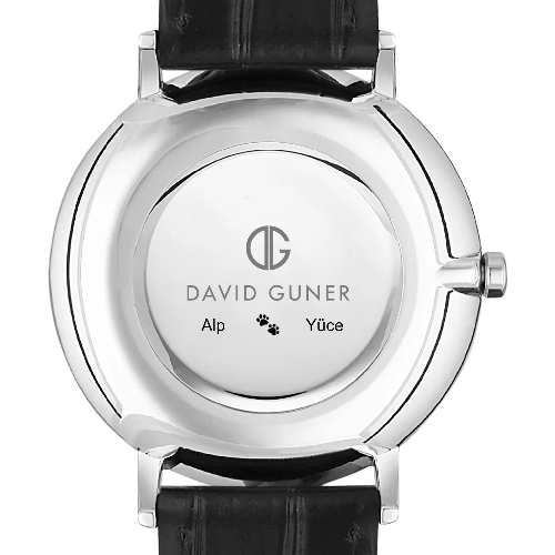 DAVID GUNER Gun Coated Calendar Men's Wristwatch