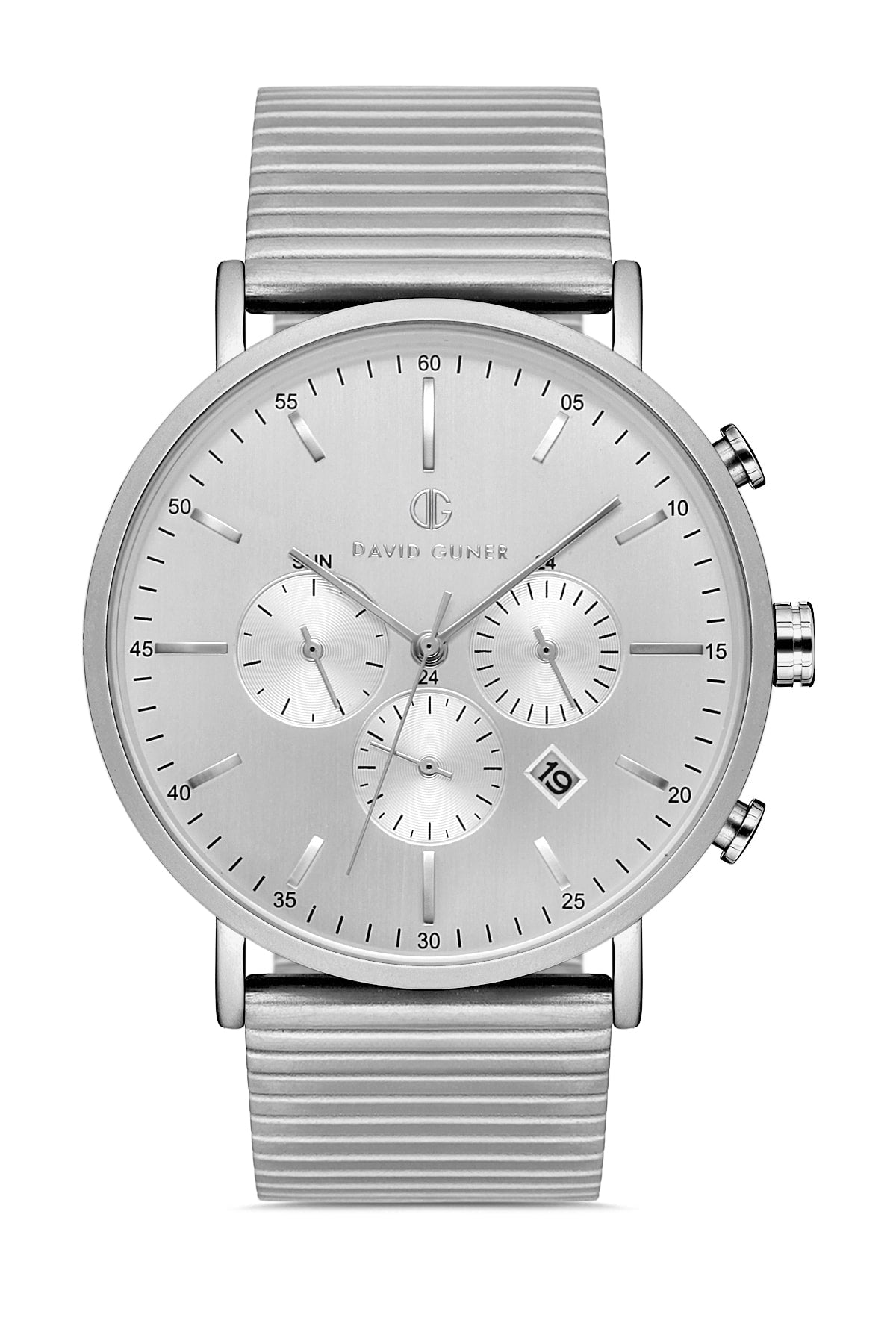 DAVID GUNER Silver Plated Silver Dial Men's Wristwatch