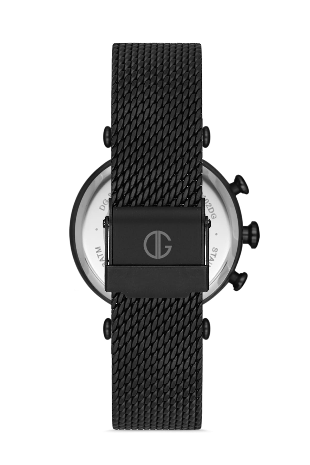 Davıd Guner Black Coated Steel Braided Strap Women's Wristwatch