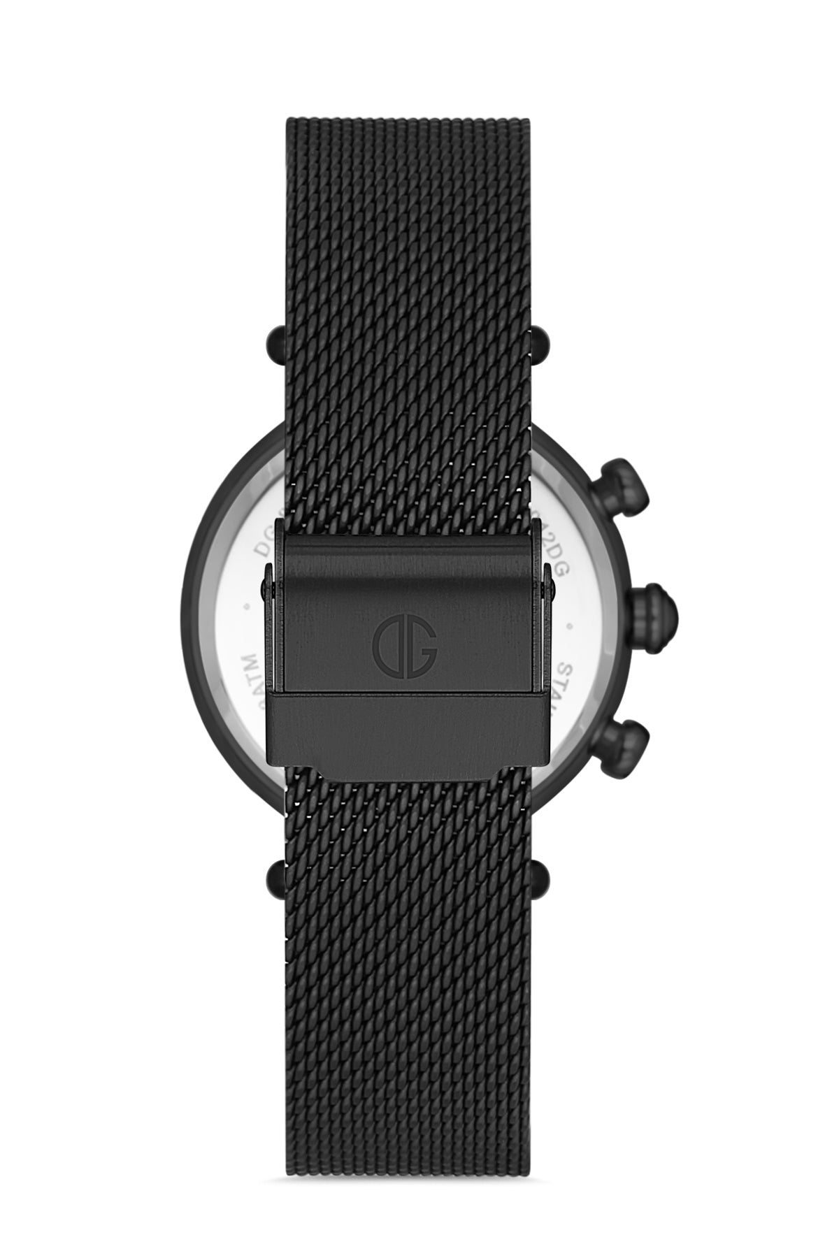 DAVID GUNER Women's Wristwatch with Black Steel Knitted Strap