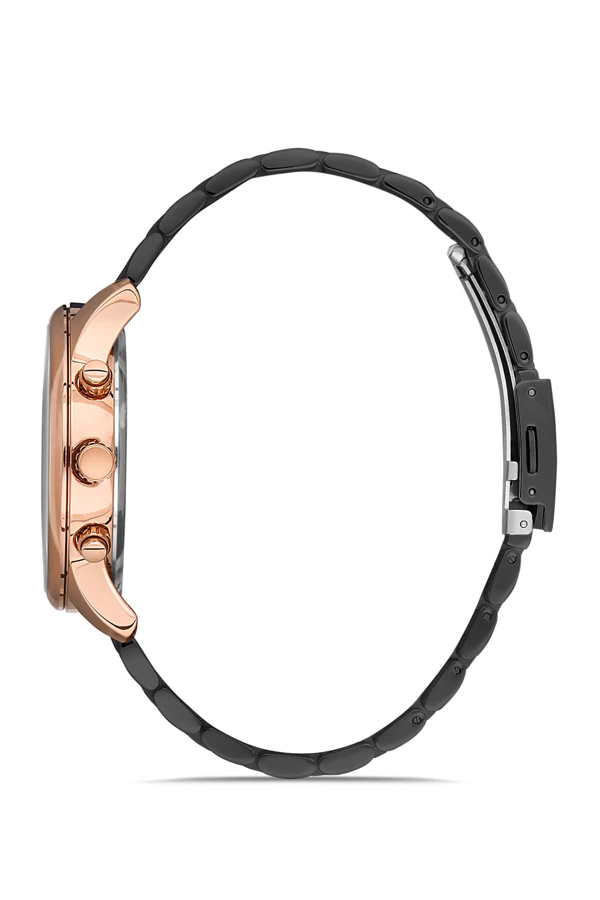 Davıd Guner Black Dial Multi-Function Men's Wristwatch