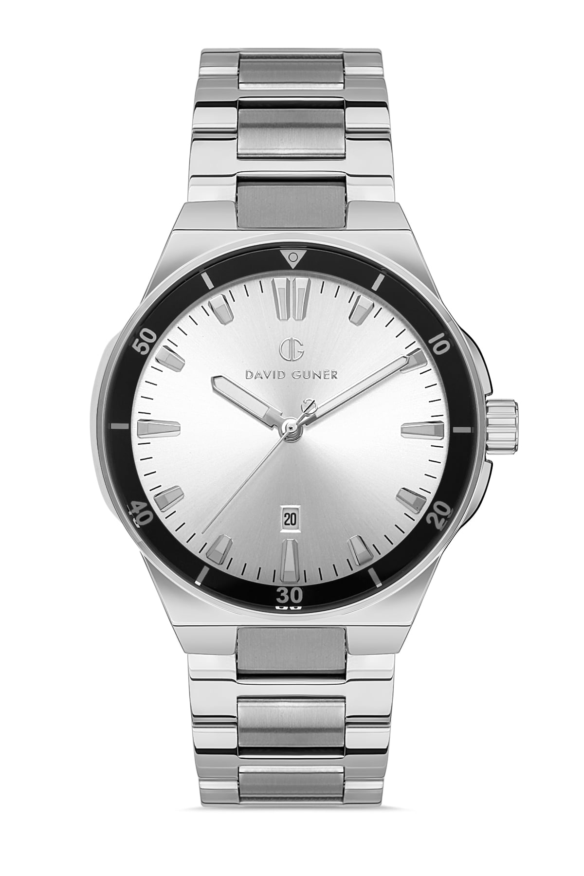 DAVID GUNER Silver Plating Calendar Men's Watch