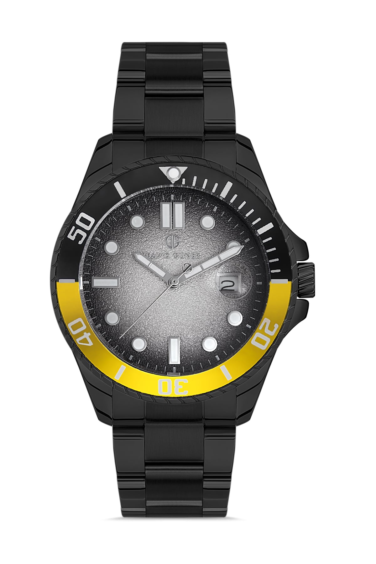 Davıd Guner Black Strap Calendar Men's Wristwatch
