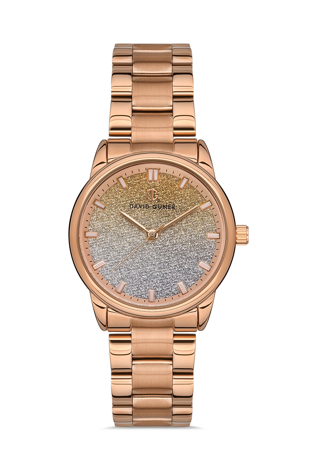 DAVID GUNER Rose Plated Women's Wristwatch