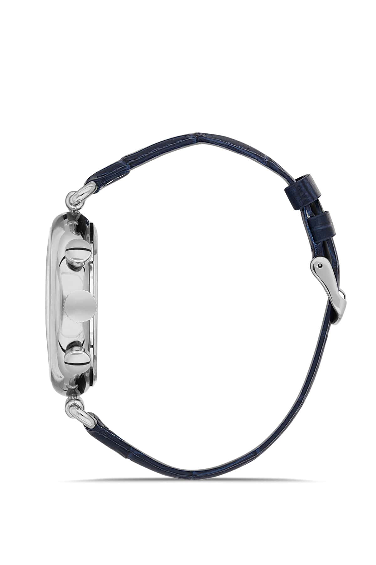 DAVID GUNER Dark Blue Dial Multifunctional Men's Wristwatch with Dark Blue Leather Strap