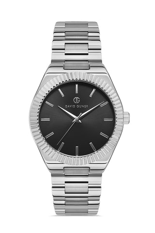 DAVID GUNER Black Dial Men's Watch