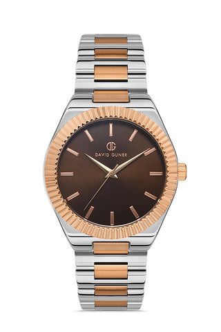 DAVID GUNER Rose White Coated Men's Watch