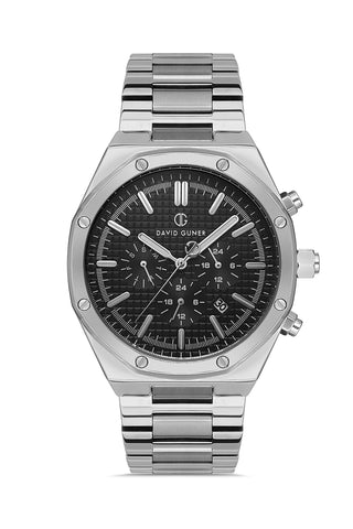 DAVID GUNER Black Dial Men's Watch